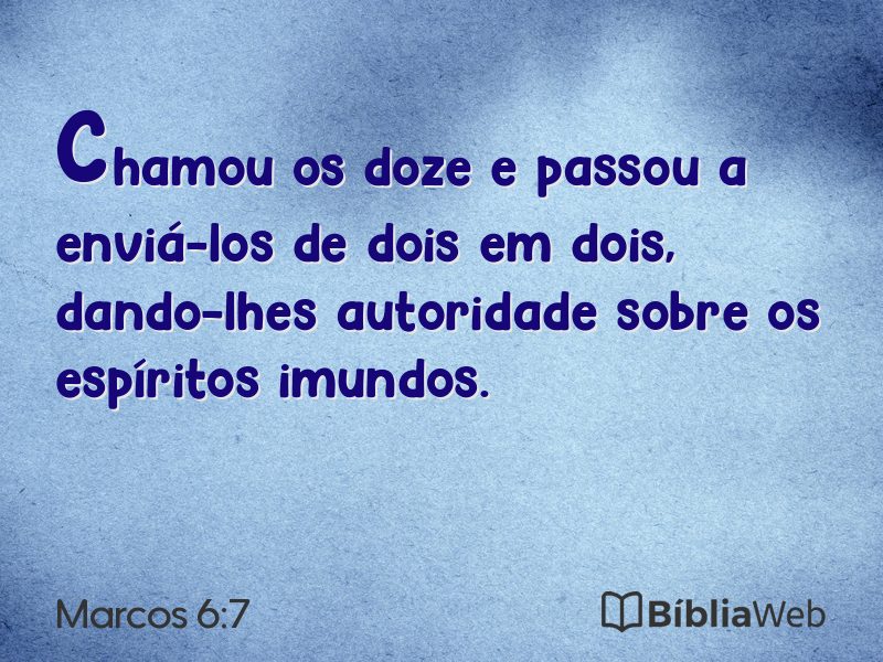 Marcos 6:7 em imagem para compartilhar