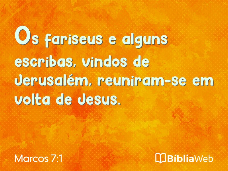 Marcos 7:1 em imagem para compartilhar