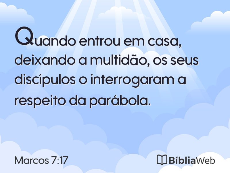 Marcos 7:17 em imagem para compartilhar