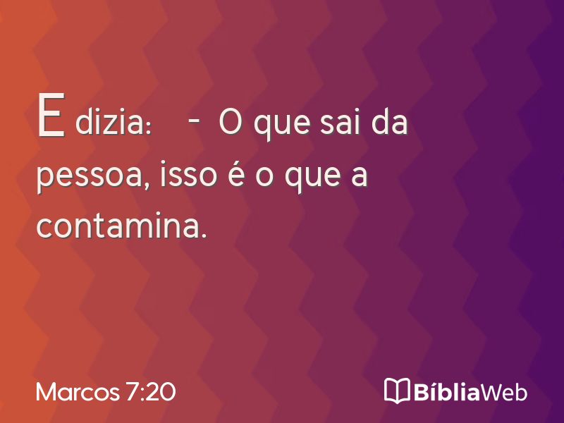 Marcos 7:20 em imagem para compartilhar