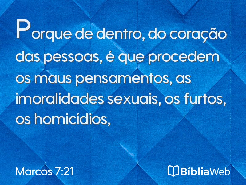 Marcos 7:21 em imagem para compartilhar