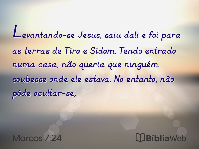 Marcos 7:24 em imagem para compartilhar