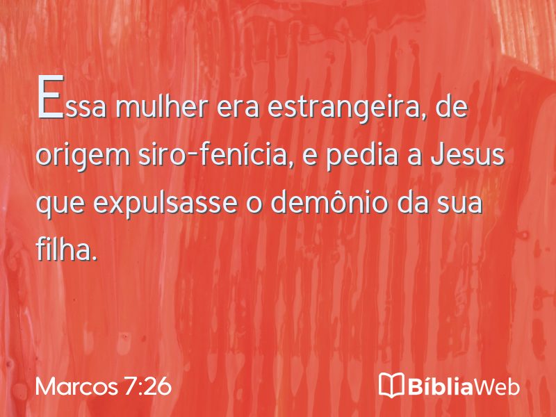Marcos 7:26 em imagem para compartilhar