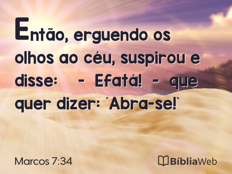 Marcos 7:34 em imagem para compartilhar