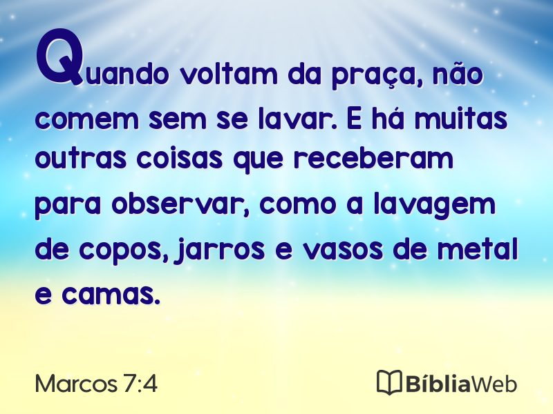 Marcos 7:4 em imagem para compartilhar