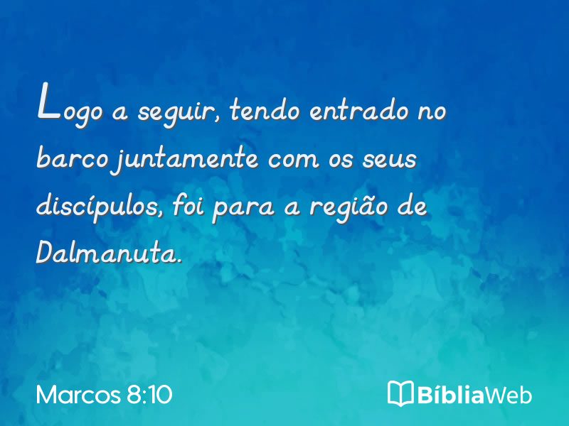 Marcos 8:10 em imagem para compartilhar