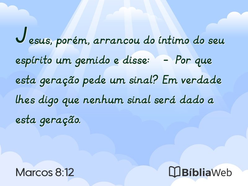 Marcos 8:12 em imagem para compartilhar