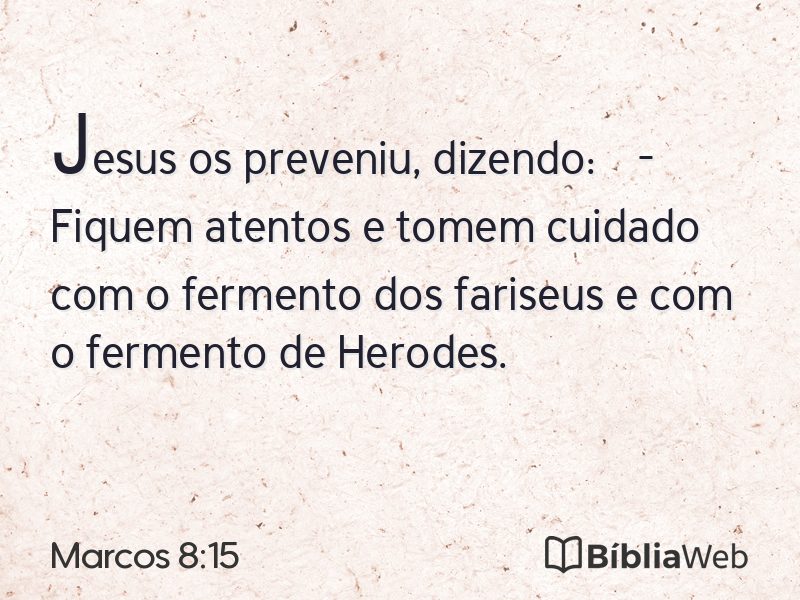 Marcos 8:15 em imagem para compartilhar