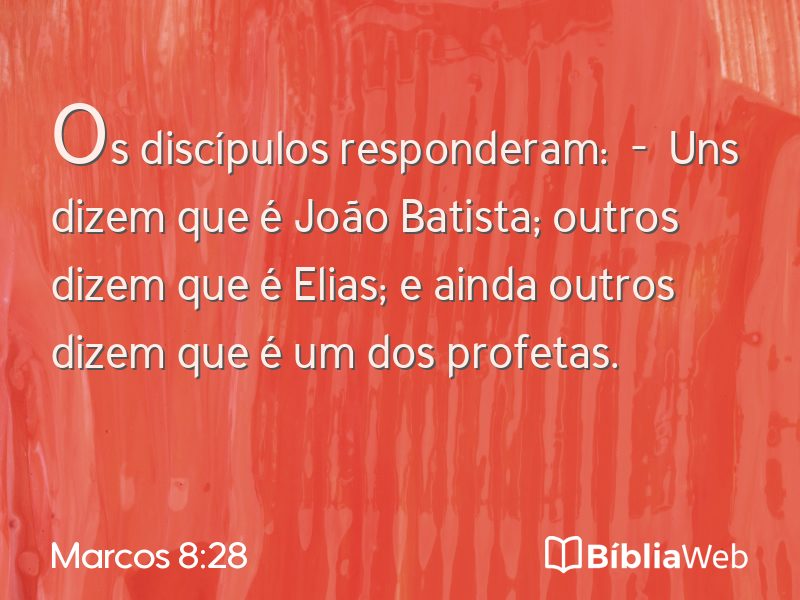 Marcos 8:28 em imagem para compartilhar