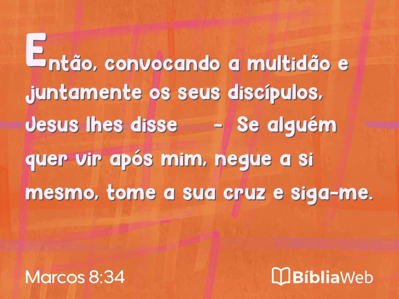 Marcos 8:34 em imagem para compartilhar