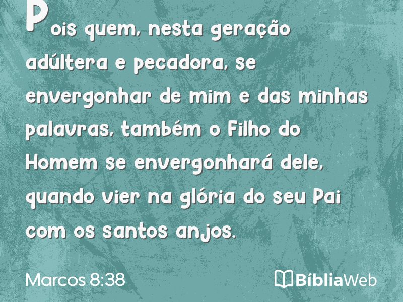 Marcos 8:38 em imagem para compartilhar