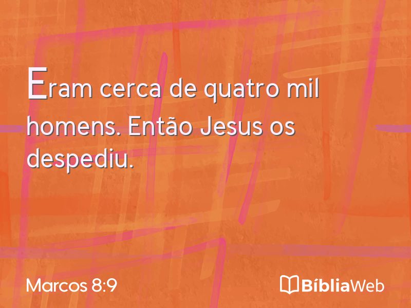 Marcos 8:9 em imagem para compartilhar
