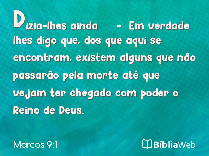 Marcos 9:1 em imagem para compartilhar