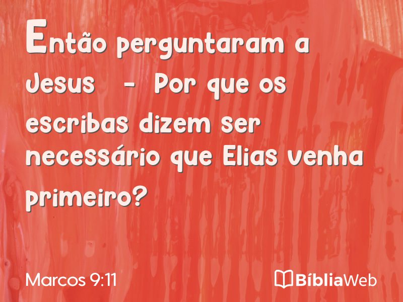 Marcos 9:11 em imagem para compartilhar