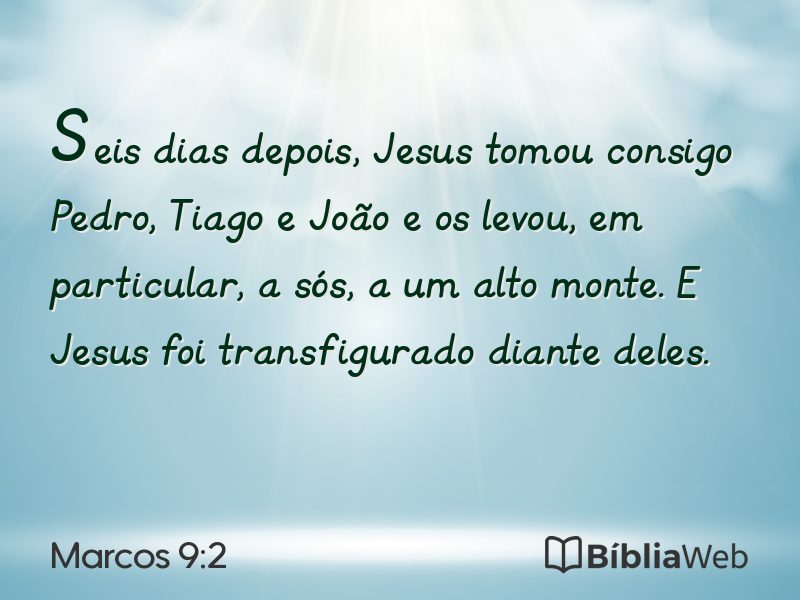 Marcos 9:2 em imagem para compartilhar