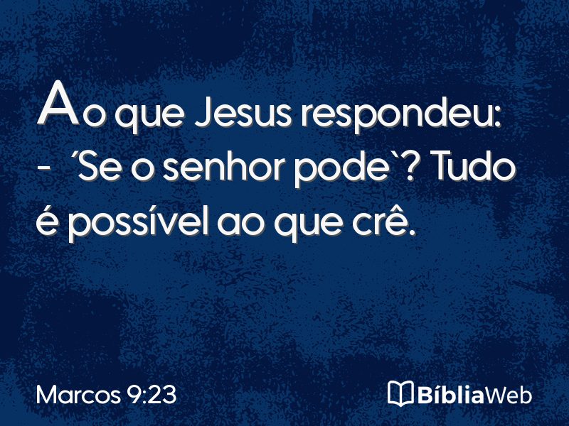Marcos 9:23 em imagem para compartilhar