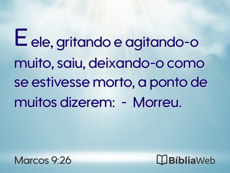 Marcos 9:26 em imagem para compartilhar