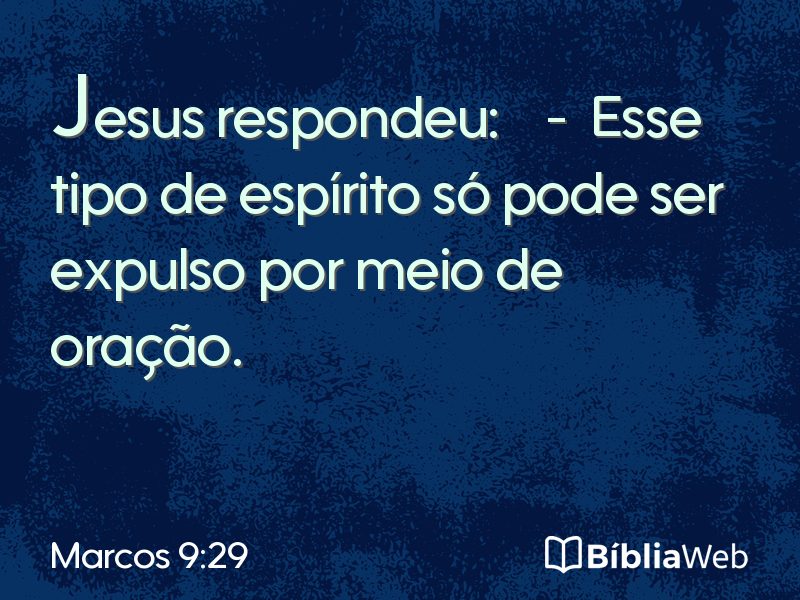 Marcos 9:29 em imagem para compartilhar