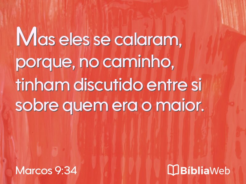 Marcos 9:34 em imagem para compartilhar