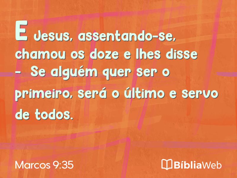 Marcos 9:35 em imagem para compartilhar