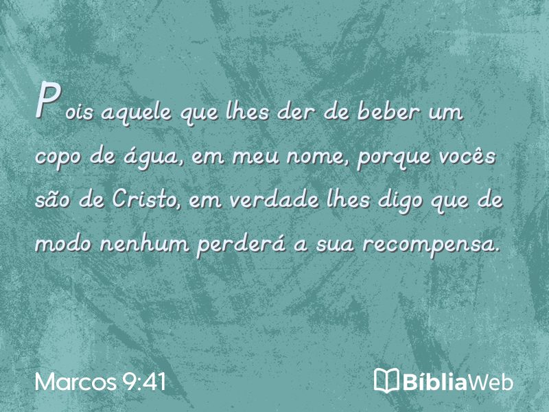 Marcos 9:41 em imagem para compartilhar