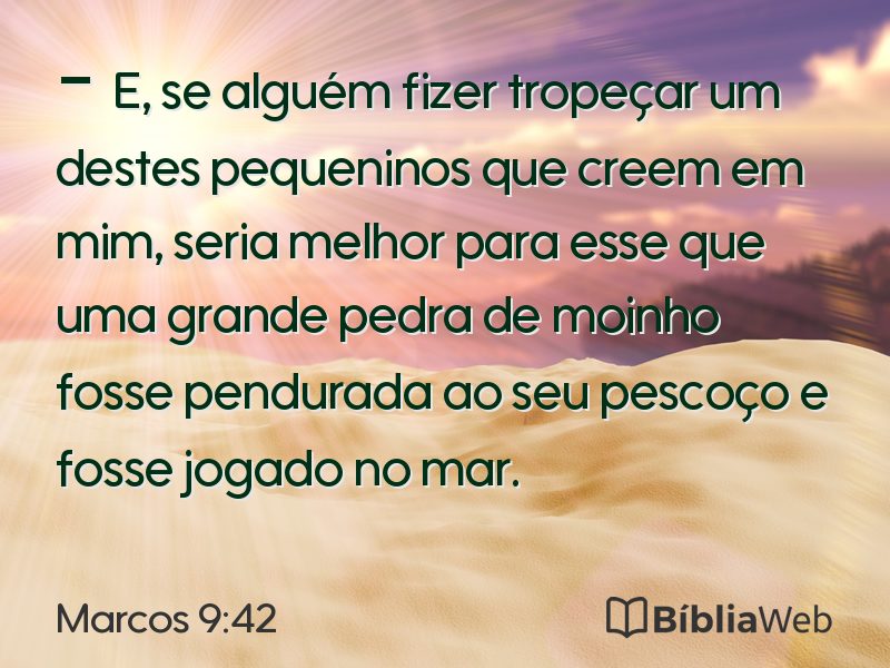Marcos 9:42 em imagem para compartilhar