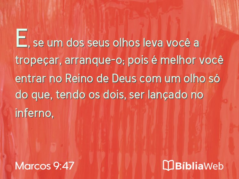 Marcos 9:47 em imagem para compartilhar