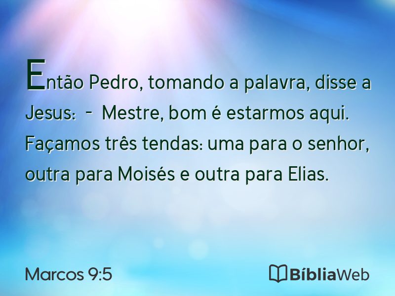 Marcos 9:5 em imagem para compartilhar