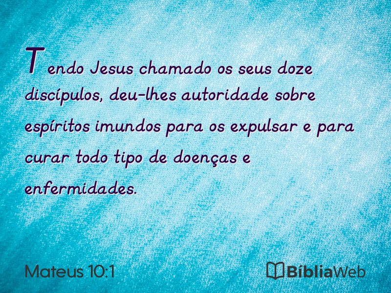 Mateus 10:1 em imagem para compartilhar