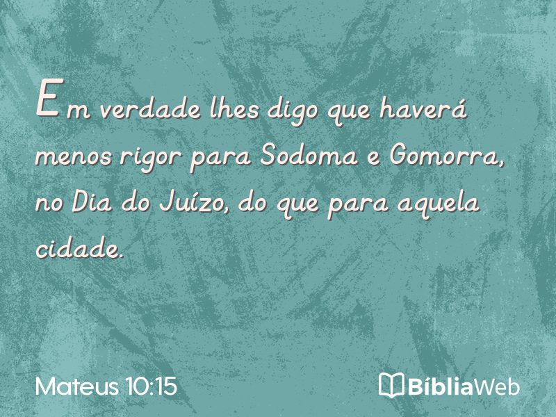 Mateus 10:15 em imagem para compartilhar