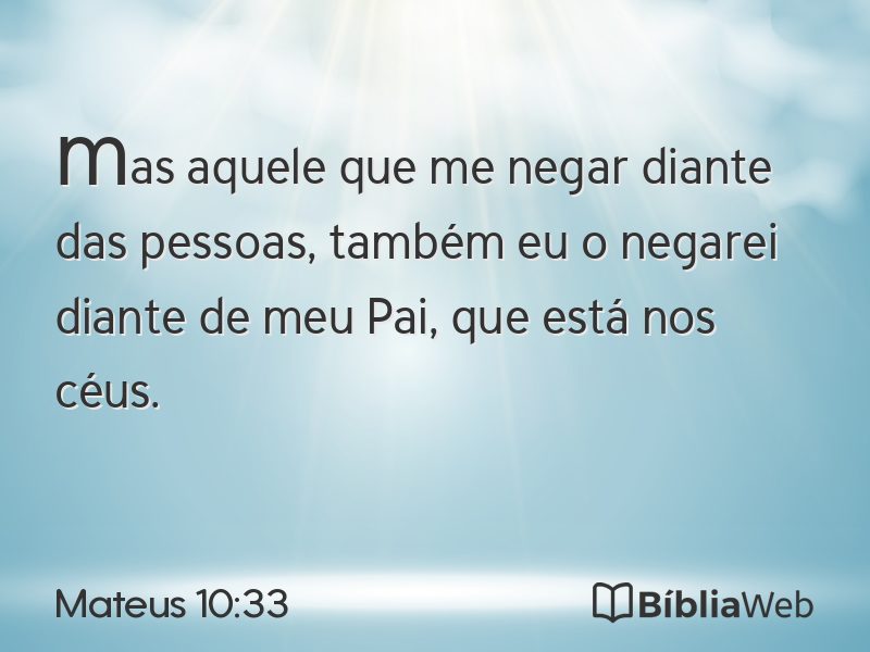 Mateus 10:33 em imagem para compartilhar
