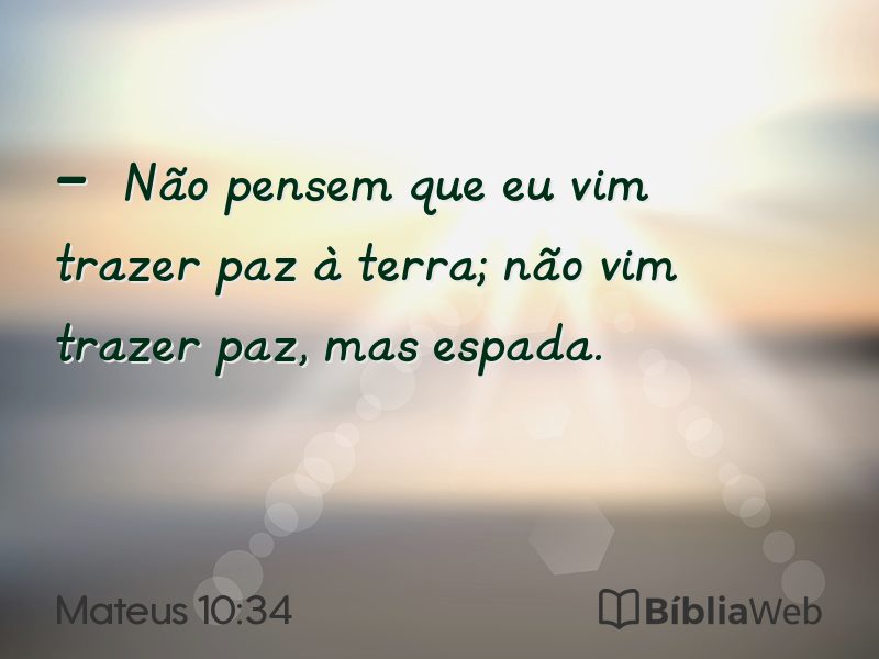 Mateus 10:34 em imagem para compartilhar