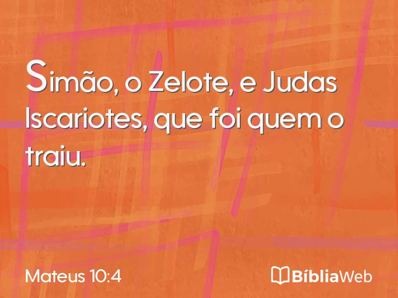 Mateus 10:4 em imagem para compartilhar