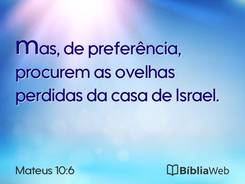 Mateus 10:6 em imagem para compartilhar
