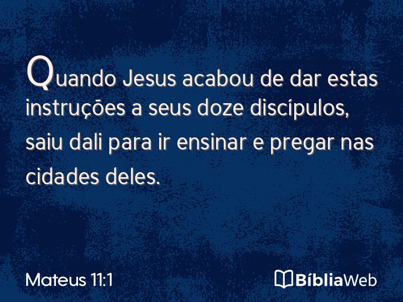 Mateus 11:1 em imagem para compartilhar
