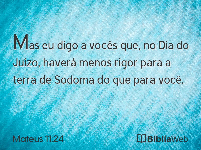 Mateus 11:24 em imagem para compartilhar