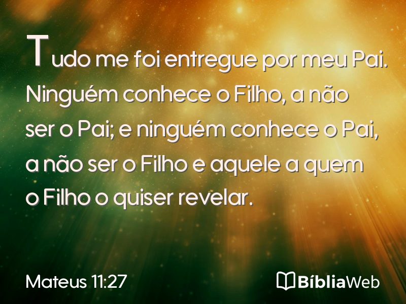 Mateus 11:27 em imagem para compartilhar