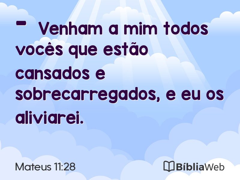 Mateus 11:28 em imagem para compartilhar