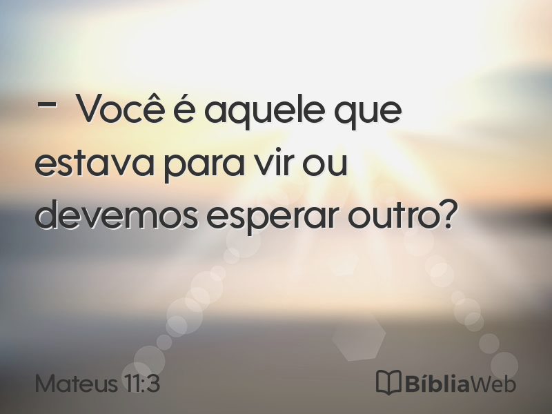 Mateus 11:3 em imagem para compartilhar
