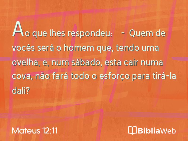Mateus 12:11 em imagem para compartilhar