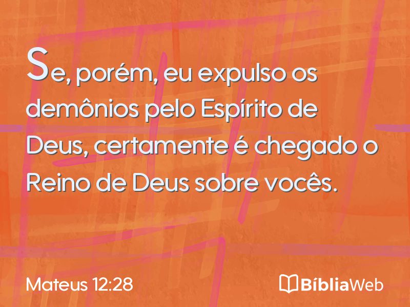 Mateus 12:28 em imagem para compartilhar
