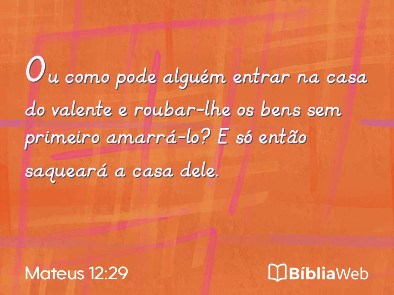 Mateus 12:29 em imagem para compartilhar