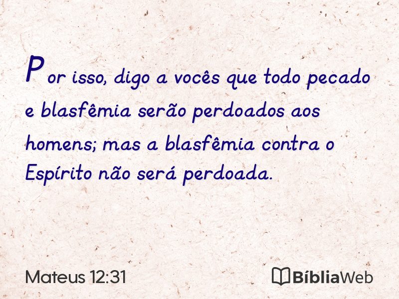 Mateus 12:31 em imagem para compartilhar