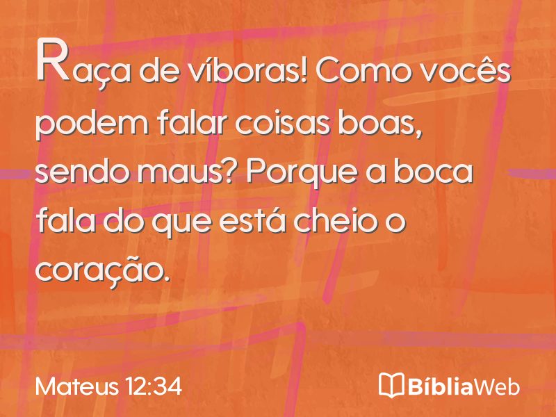 Mateus 12:34 em imagem para compartilhar