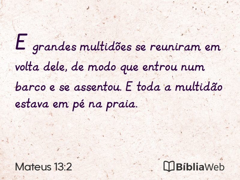 Mateus 13:2 em imagem para compartilhar