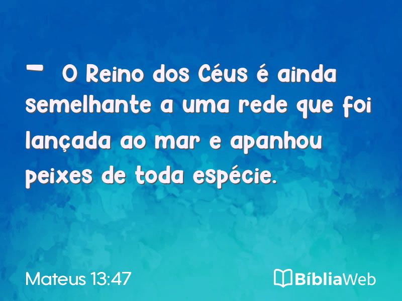 Mateus 13:47 em imagem para compartilhar