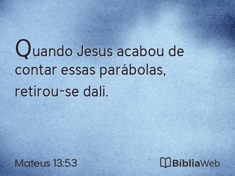 Mateus 13:53 em imagem para compartilhar