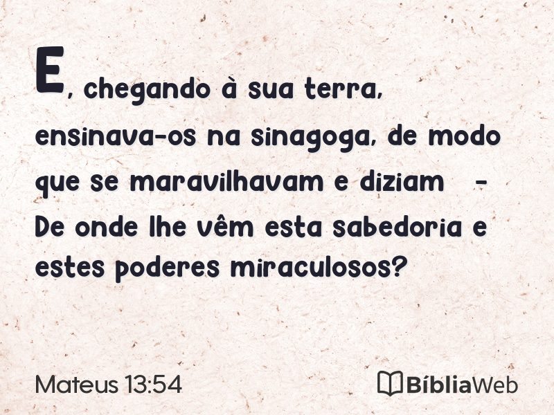 Mateus 13:54 em imagem para compartilhar