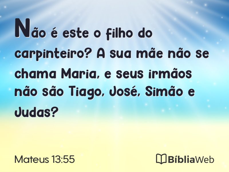 Mateus 13:55 em imagem para compartilhar