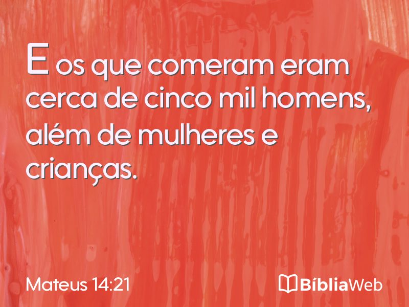 Mateus 14:21 em imagem para compartilhar